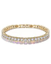 Pulseira de tênis BUMBLEBEE banhada a ouro 14K, zircônia 12,96 CTTW Pulseira de tênis BUMBLEBEE banhada a ouro 14K, zircônia 12,96 CTTW