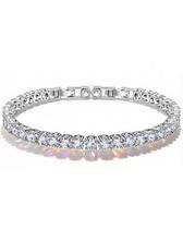 Pulseira de tênis BUMBLEBEE banhada a ouro branco 12.96 CTTW em zircônia Pulseira de tênis BUMBLEBEE banhada a ouro branco 12.96 CTTW em zircônia