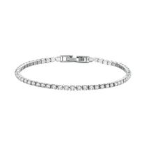 Pulseira De Tênis De Zircônia Prateada 2.5/3/4/5mm, Joia De Moda Punk Com Cristais Deslumbrantes