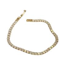 Pulseira De Tênis Feminina Prateada Com Corte Marquise Oval Quadrado, Joia De Luxo Para Presente De