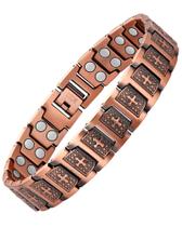 Pulseira de terapia magnética Feraco Copper Cross para homens
