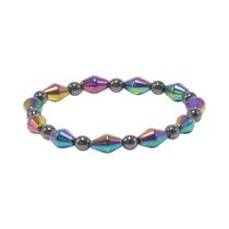 Pulseira De Terapia Magnética Preta Para Perda De Peso Para Homens E Mulheres, Contém Contas Para