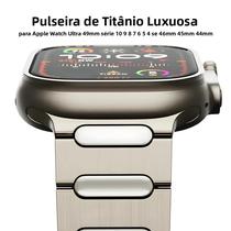 Pulseira De Titânio De 49mm 46mm 45mm 44mm Para Apple Watch Ultra 2/1 iWatch Series 9 8 7 6 5 Se Pulseira De Titânio De 49mm 46mm 45mm 44mm Para Apple Watch Ultra 2/1 iWatch Series 9 8 7 6 5 Se