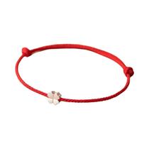 Pulseira De Trevo Ajustável Em Prata Esterlina S925 Para Mulheres, Joia Fina Minimalista Com Corda