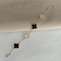 Pulseira de Trevos Folheada a Ouro 18k