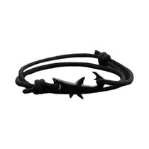 Pulseira De Tubarão Ajustável Unissex Cabo De 3 Mm Dupla Camada Joias De Praia Surfista Pulsera