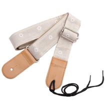 Pulseira de ukulele Longteam Simple Linen Leather Adjustable Daisy