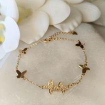 Pulseira Delicada Borboleta Microcravejada