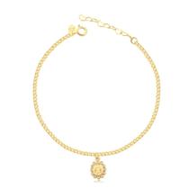 Pulseira Diamantada Nossa Senhora Das Graças Folheada A Ouro