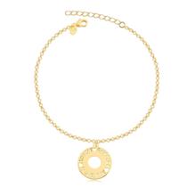 Pulseira Dizeres Acredite Realize Folheado Ouro Zircônia Pulseira Dizeres Acredite Realize Folheado Ouro Zircônia