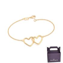 Pulseira Dois Corações Banhado Ouro Rommanel 551713