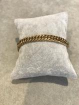 Pulseira dourada malha italiana