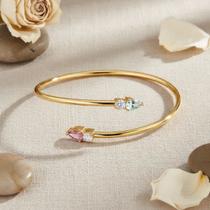 Pulseira dourada Ouro Zarpellon Bracelete dourado Aberto Pulseira dourada Ouro Zarpellon Bracelete dourado Aberto