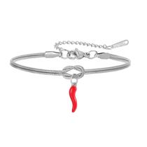 Pulseira Dreamtimes Nó do Infinito com Berloque de Chifre Italiano em Aço Inoxidável Pulseira Dreamtimes Nó do Infinito com Berloque de Chifre Italiano em Aço Inoxidável