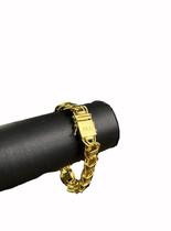 Pulseira dubai 15mm fecho 18k - banhado a ouro 18k