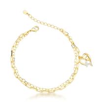 Pulseira Dupla com Coração Banhado a Ouro 18k Pulseira Dupla com Coração Banhado a Ouro 18k