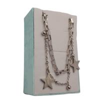 Pulseira dupla estrelas inox prateado