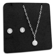 Pulseira e Brinco Medalha São Bento de Prata 925 Legítima