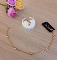 Pulseira e brinco Semijoia infantil