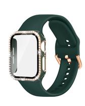 Pulseira e capa brilhante para Apple Watch Series 9, 8, 7, 6, 5, 4, 3, 2, 1 e SE Pulseira e capa brilhante para Apple Watch Series 9, 8, 7, 6, 5, 4, 3, 2, 1 e SE
