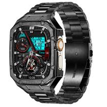 Pulseira e Case BAITEYOU em Aço Inoxidável para Apple Watch