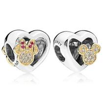 Pulseira E Colar De Charms Do Mickey Da Disney Em Prata Esterlina 925, Acessórios De Joias DIY,