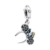 Pulseira E Colar De Charms Do Mickey Da Disney Em Prata Esterlina 925, Acessórios De Joias DIY,