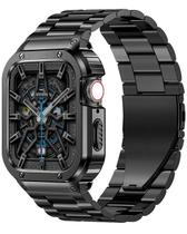 Pulseira e Estojo de Relógio MiOhHR em Aço Inoxidável para Apple Watch 45mm