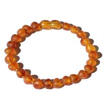 Pulseira e Tornozeleira Infantil 15cm Âmbar Báltico Mel Não Polido