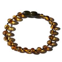 Pulseira e Tornozeleira Infantil 15cm Âmbar Báltico Verde Claro Polido Pulseira e Tornozeleira Infantil 15cm Âmbar Báltico Verde Claro Polido
