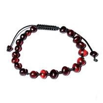 Pulseira e Tornozeleira Regulável (15cm) Âmbar Báltico Cereja Não Polido Pulseira e Tornozeleira Regulável (15cm) Âmbar Báltico Cereja Não Polido