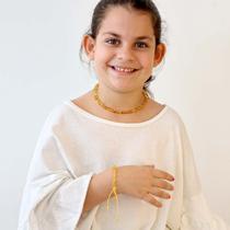 Pulseira e Tornozeleira Regulável (15cm) Âmbar Báltico Limão Não Polido Pulseira e Tornozeleira Regulável (15cm) Âmbar Báltico Limão Não Polido