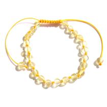 Pulseira e Tornozeleira Regulável (15cm) Âmbar Báltico Limão Polido