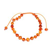 Pulseira e Tornozeleira Regulável (15cm) Âmbar Báltico Mel Escuro Não Polido Pulseira e Tornozeleira Regulável (15cm) Âmbar Báltico Mel Escuro Não Polido