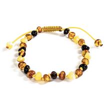 Pulseira e Tornozeleira Regulável (15cm) Âmbar Báltico Misto Polido