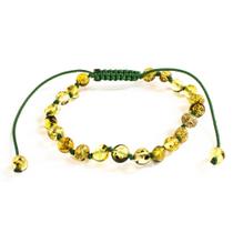 Pulseira e Tornozeleira Regulável (15cm) Âmbar Báltico Verde Claro Polido