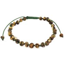 Pulseira e Tornozeleira Regulável (15cm) Âmbar Báltico Verde Escuro Não Polido Pulseira e Tornozeleira Regulável (15cm) Âmbar Báltico Verde Escuro Não Polido
