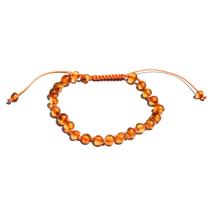 Pulseira e Tornozeleira Regulável (18cm) Âmbar Báltico Mel Escuro Não Polido