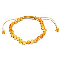 Pulseira e Tornozeleira Regulável (18cm) Âmbar Báltico Mel Não Polido Pulseira e Tornozeleira Regulável (18cm) Âmbar Báltico Mel Não Polido