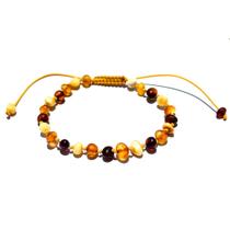 Pulseira e Tornozeleira Regulável (18cm) Âmbar Báltico Misto Não Polido Pulseira e Tornozeleira Regulável (18cm) Âmbar Báltico Misto Não Polido