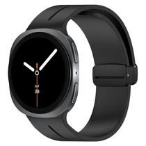 Pulseira EasEasy para Galaxy Watch 8 de Silicone Impermeável Preta Pulseira EasEasy para Galaxy Watch 8 de Silicone Impermeável Preta