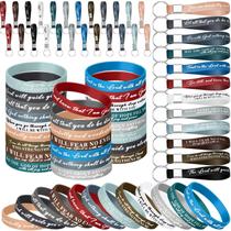 Pulseira Ecation, silicone, versículos bíblicos, 20x1,2 cm, multicolorida, 72 unidades Pulseira Ecation, silicone, versículos bíblicos, 20x1,2 cm, multicolorida, 72 unidades