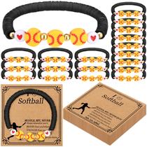 Pulseira Ecation Sport Softball Team, conjunto de 20 presentes (preta)