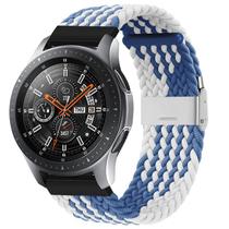 Pulseira Elástica Ajustável Para Smartwatch - Azul e Branco - Esquire Tech