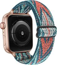 Pulseira elástica compatível com 38 mm iWatch Series 6 40mm, pulseira elástica ajustável respirável para iWatch Series 5 4 3 2 1 SE Adequado para homens e mulheres
