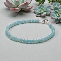 Pulseira Elementares Amazonita Pedra Natural Prata 925