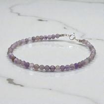 Pulseira Elementares Ametista Pedra Natural Prata 925