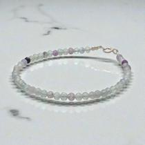 Pulseira Elementares Fluorita Pedra Natural Prata 925