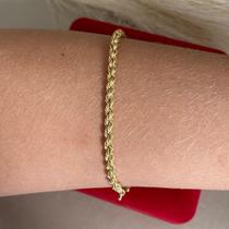Pulseira Elo Baiano 3mm - 19cm - Ouro 18k - Gardenia Joias