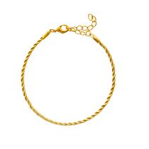 Pulseira elo baiano banhada a ouro